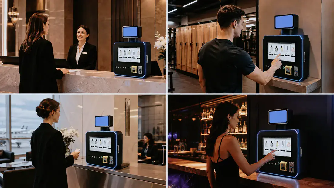 Vending opportunities across hotel, gym, airport and nightclub locations